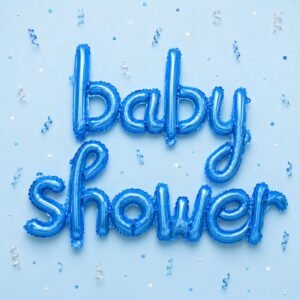 GLOBO METAL AZUL BABY SHOWER