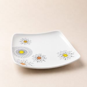 PLATO PANDO CUADRADO ESTAMP 25CM 1031-D