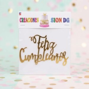 PIN FELIZ CUMPLEANOS METALIZADO A3 REF:3142