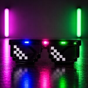 GAFAS NEON PIXELADAS LUZ