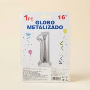 NUMERO #1 PLATEADO 16" NA802P-1 A3 REF:3131