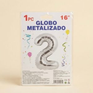 NUMERO #2 PLATEADO 16" NA802P-2 A3 REF:3131