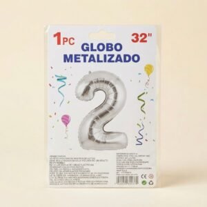 NUMERO #2 PLATEADO 32" NA803P-2 A3 REF:3131.8