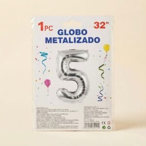 NUMERO #5 PLATEADO 32" NA803P-5 A3 REF:3131.8
