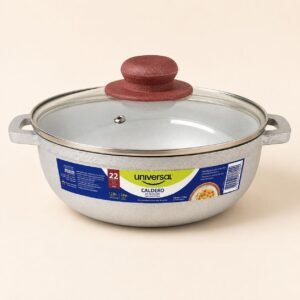 CALDERO FUNDIDO TAPA VIDRIO 22CM L78890 A1 REF:10472
