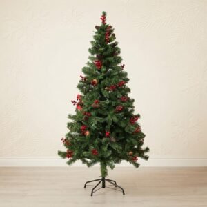 ARBOL DECORADO FRUTOS ROJO 1.80M